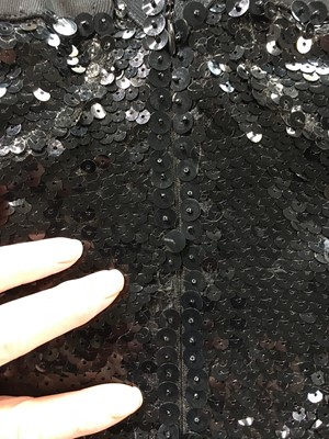 Lot 133 - A Jean Paul Gaultier black sequined viscose playsuit, circa 1990