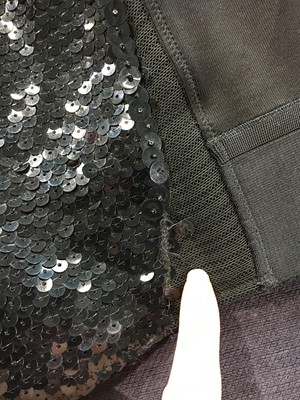 Lot 133 - A Jean Paul Gaultier black sequined viscose playsuit, circa 1990