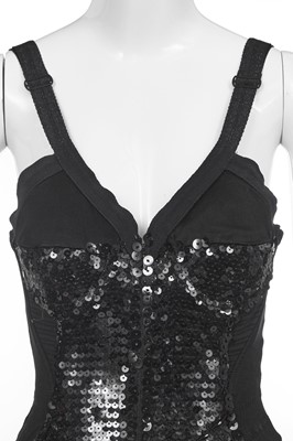 Lot 133 - A Jean Paul Gaultier black sequined viscose playsuit, circa 1990