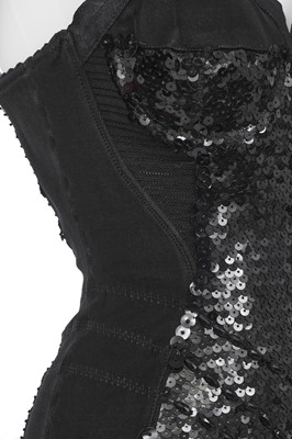 Lot 133 - A Jean Paul Gaultier black sequined viscose playsuit, circa 1990