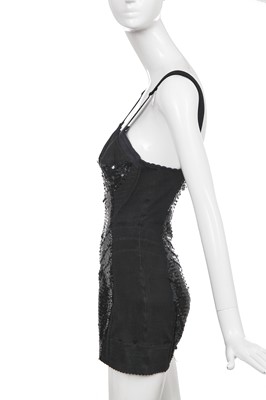 Lot 133 - A Jean Paul Gaultier black sequined viscose playsuit, circa 1990