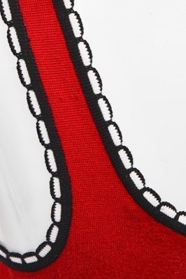 Lot 138 - An Azzedine Alaïa red stretch cotton jersey dress, Spring-Summer 1992