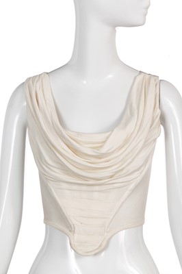 Lot 297 - A Vivienne Westwood ivory silk jersey corset, 'Britain Must Go Pagan' collection, Spring-Summer 1988