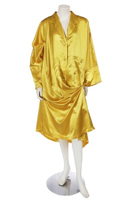 Lot 295 - A Yohji Yamamoto yellow acetate coat, 1980s