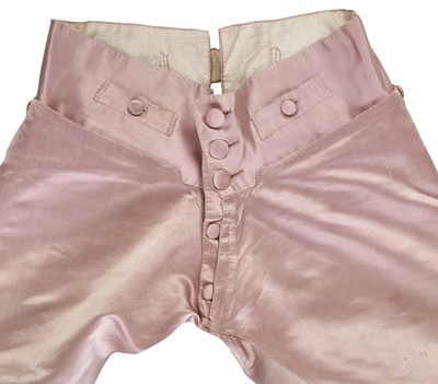Lot 425 - A gentleman's embroidered pale lilac satin suit, probably French, circa 1780