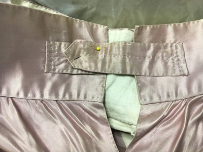 Lot 425 - A gentleman's embroidered pale lilac satin suit, probably French, circa 1780