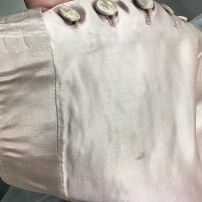 Lot 425 - A gentleman's embroidered pale lilac satin suit, probably French, circa 1780