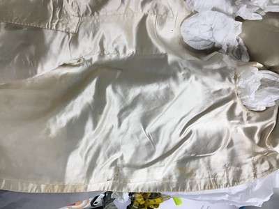 Lot 425 - A gentleman's embroidered pale lilac satin suit, probably French, circa 1780