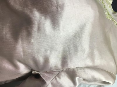 Lot 425 - A gentleman's embroidered pale lilac satin suit, probably French, circa 1780