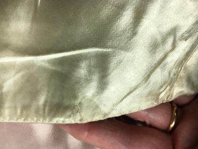 Lot 425 - A gentleman's embroidered pale lilac satin suit, probably French, circa 1780