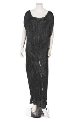 Lot 632 - A Mariano Fortuny black silk 'Delphos', 1920s-30s