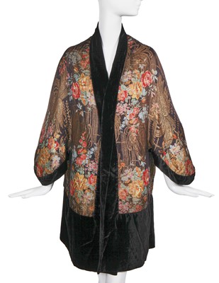 Lot 412 - A Liberty & Co brocaded lamé opera coat, late1920s