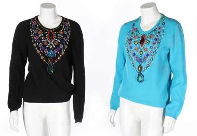 Lot 239 - A group of mostly cashmere designer knitwear,...