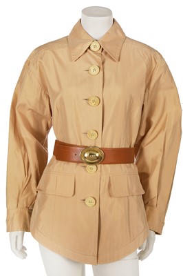 Lot 377 - A Christian Dior beige cotton jacket, 1990s