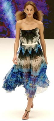 Lot 94 - An Alexander McQueen printed chiffon dress, 'Irere' collection, Spring-Summer 2003