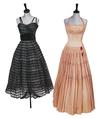 Lot 605 - Two American ready-to-wear dresses, 1950s