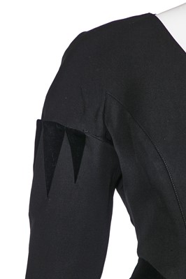 Lot 142 - A Thierry Mugler black wool jacket, 'Music Hall' collection, Autumn-Winter 1990-91