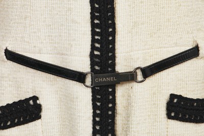 Lot 26 - A Chanel white bouclé wool-blend coat-dress, Autumn-Winter 2000-01