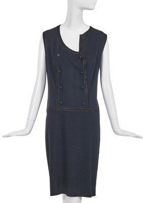 Lot 27 - A Chanel navy blue dress and jacket, Cruise 2002