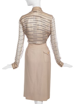 Lot 28 - Two Chanel blouses and an Hermès skirt, 2000s