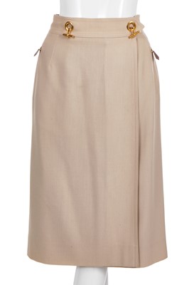 Lot 28 - Two Chanel blouses and an Hermès skirt, 2000s