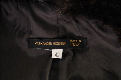 Lot 96 - An Alexander McQueen patchwork leather and fur coat, 'Eshu' collection, Autumn-Winter 2000-01