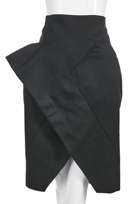Lot 273 - A John Galliano black wool skirt, 'Panniers' collection, Spring-Summer 1987