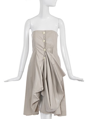Lot 271 - A John Galliano grey cotton dress, 'Blanche DuBois' collection, Spring-Summer 1988