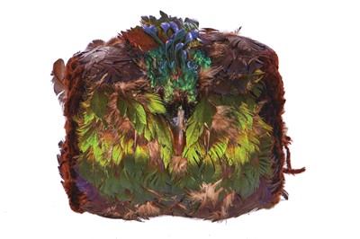 Lot 417 - An unusual taxidermy and feather muff, circa 1860