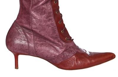 Lot 93 - A pair of Christian Dior by John Galliano leather boots, 'Fly Girl' collection, Autumn-Winter 2000-01
