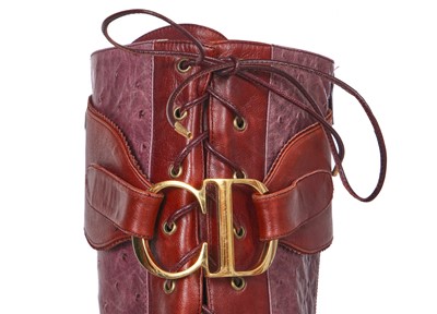 Lot 93 - A pair of Christian Dior by John Galliano leather boots, 'Fly Girl' collection, Autumn-Winter 2000-01