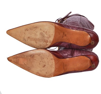 Lot 93 - A pair of Christian Dior by John Galliano leather boots, 'Fly Girl' collection, Autumn-Winter 2000-01
