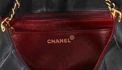 Lot 29 - A Chanel navy lambskin 'Diana' bag, circa 1992