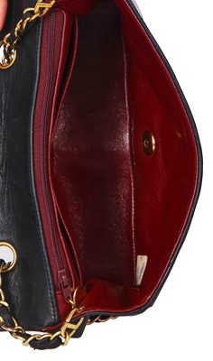 Lot 29 - A Chanel navy lambskin 'Diana' bag, circa 1992