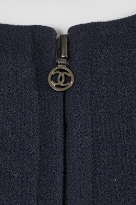 Lot 30 - A Chanel navy wool crêpe suit, Autumn-Winter 1997-98
