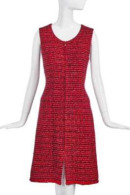 Lot 3 - A Chanel speckled-burgundy tweed ensemble, Autumn-Winter 2001-02