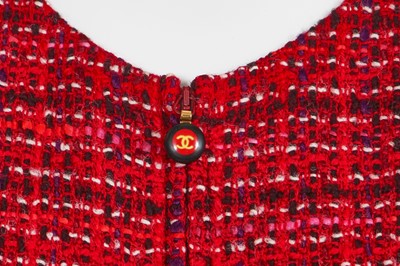Lot 3 - A Chanel speckled-burgundy tweed ensemble, Autumn-Winter 2001-02