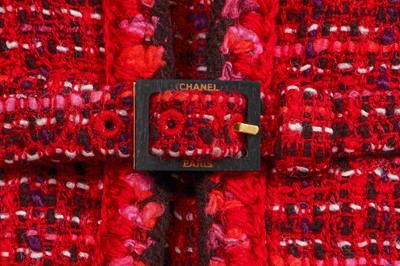 Lot 3 - A Chanel speckled-burgundy tweed ensemble, Autumn-Winter 2001-02