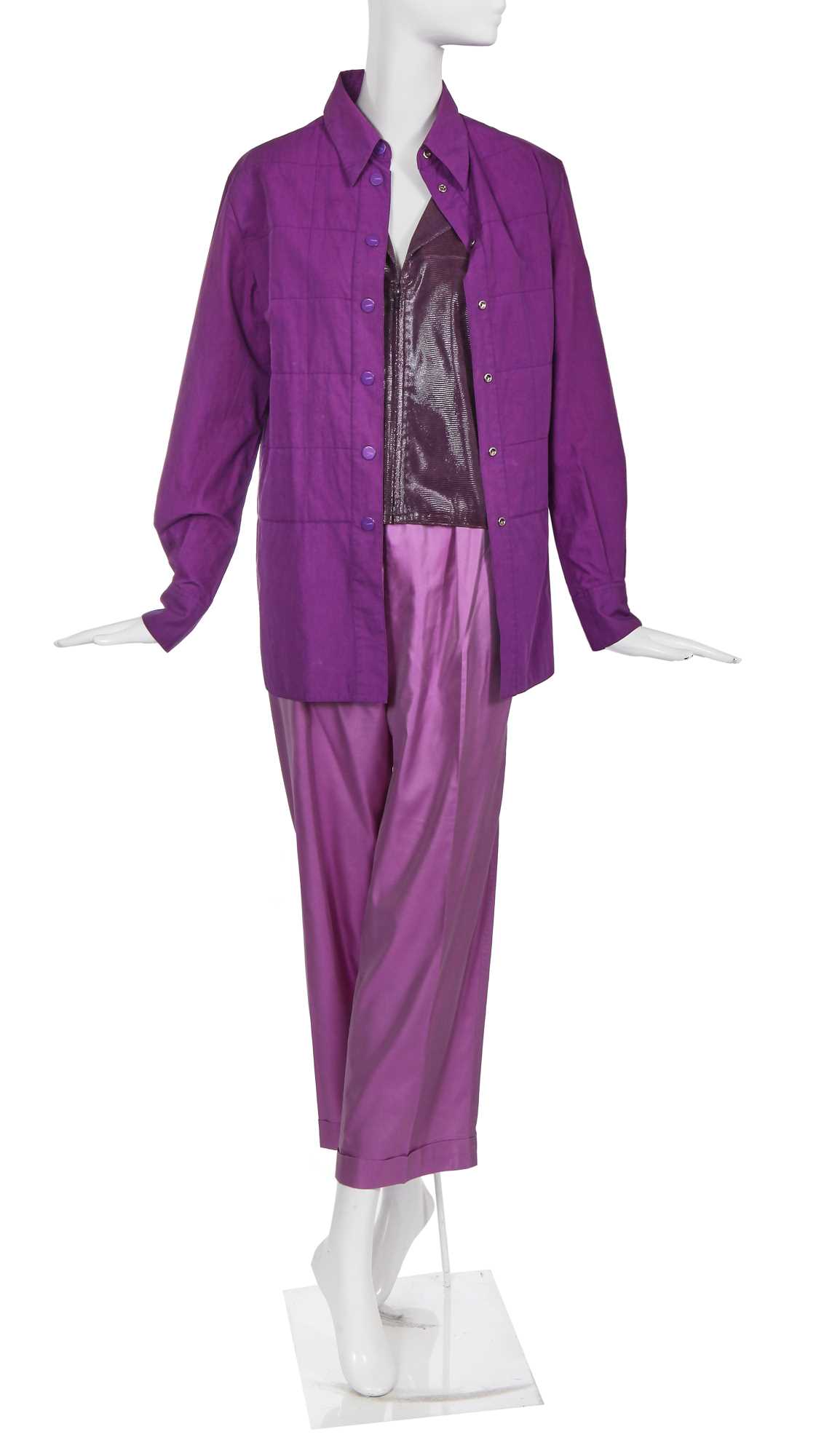 Lot 161 - A Chanel by Karl Lagerfeld purple ensemble, Spring-Summer 2001