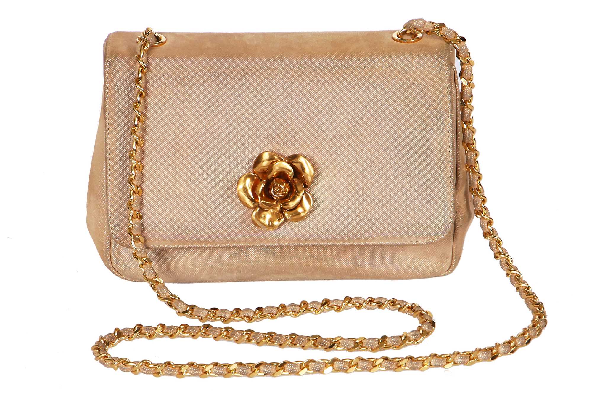 Lot 163 - A Chanel by Karl Lagerfeld printed suede flap bag circa 1998