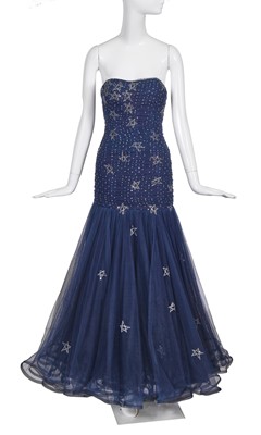 Lot 253 - A Murray Arbeid blue tulle evening gown, identical to one worn by Princess Diana, 1986