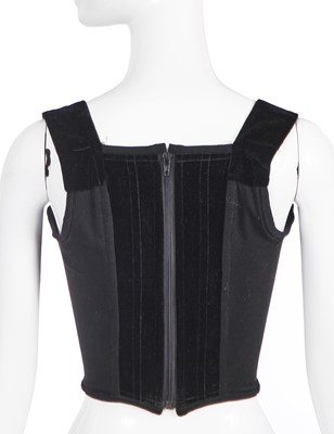 Lot 100 - A Vivienne Westwood black velvet corset, 1990s