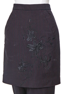 Lot 127 - A pair of Alexander McQueen pinstripe trousers, 'Joan' collection, Autumn-Winter 1998-99