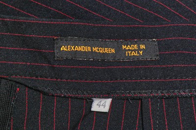 Lot 127 - A pair of Alexander McQueen pinstripe trousers, 'Joan' collection, Autumn-Winter 1998-99