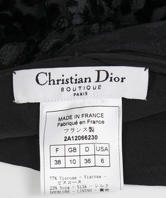 Lot 91 - A Christian Dior by John Galliano black devoré velvet dress, commercial collection 2002