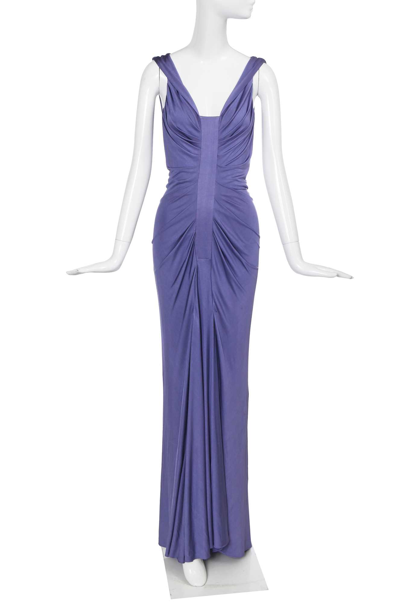 Lot 92 - A Christian Dior by John Galliano Grès-inspired iris-blue silk jersey dress, commercial collection 2007