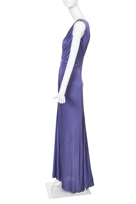 Lot 92 - A Christian Dior by John Galliano Grès-inspired iris-blue silk jersey dress, commercial collection 2007