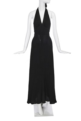 Lot 326 - An Ossie Clark for Radley black moss crêpe dress, circa 1975