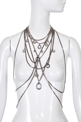 Lot 71 - An Alexander McQueen by Sarah Burton crystal harness necklace, Spring-Summer 2019