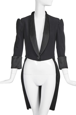 Lot 72 - An Alexander McQueen by Sarah Burton black rayon tailcoat, Spring-Summer 2011